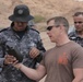 U.S. Navy EOD partner with Jordanian EOD teams