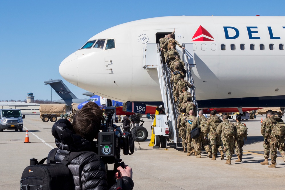 Soldiers leave for deployment