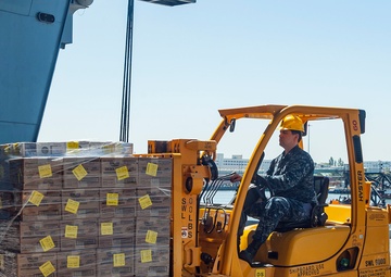 GHWB Sailors Move Supplies