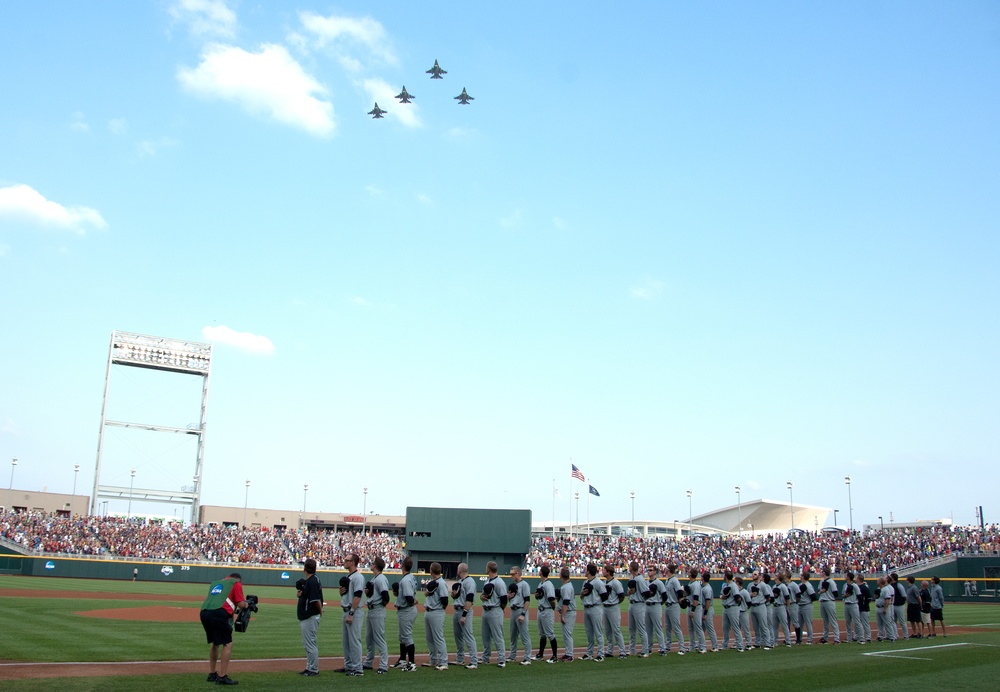 Team Offutt enjoys a day at the College World Series