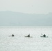 Kayakers heading out in the bay