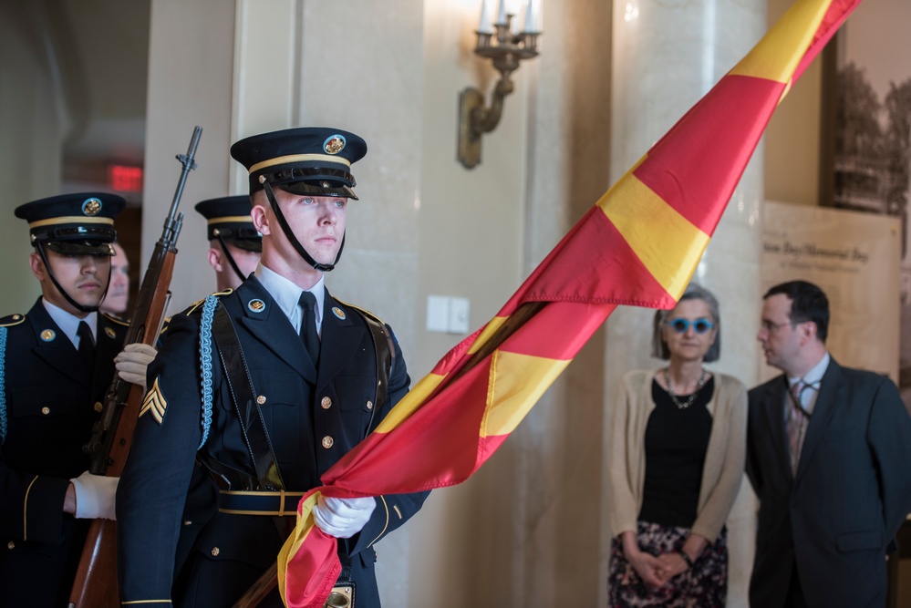 Macedonian Defense Minister Radmila Shekerinska Participates in an Armed Forces Full Honors Wreath-Laying Ceremony at the Tomb of the Unknown Soldier