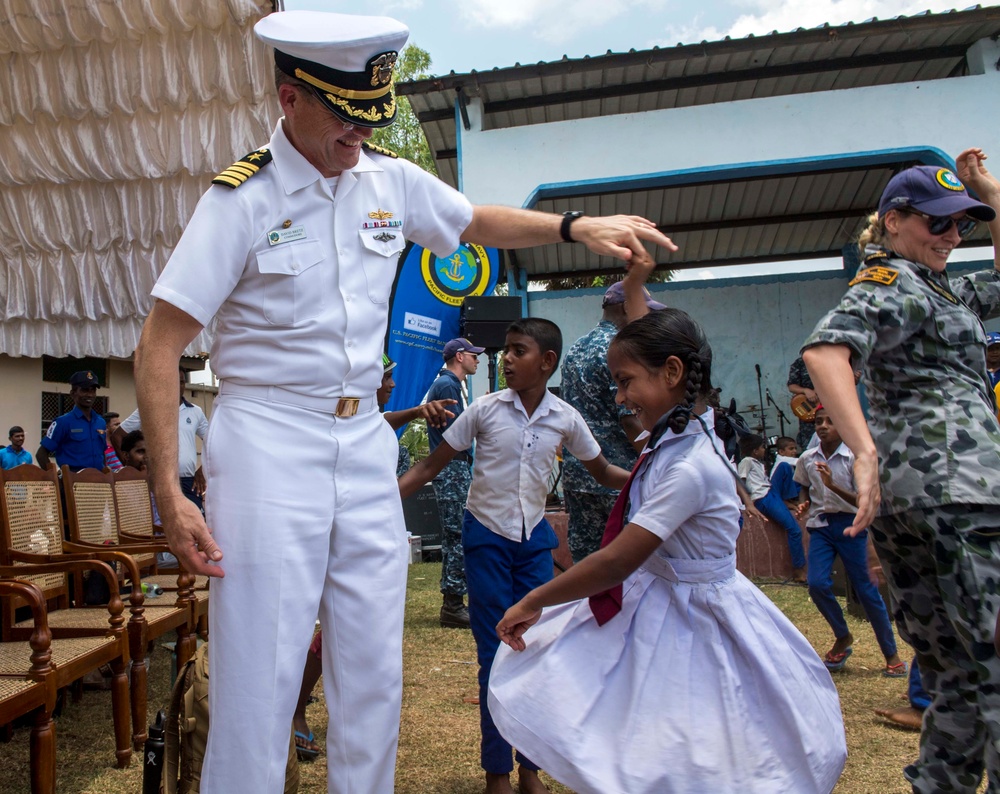 Service members participate in COMREL while in Sri Lanka