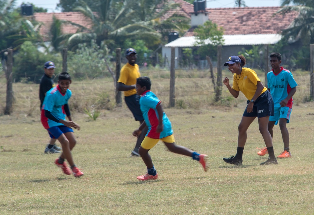 Service members participate in COMREL while in Sri Lanka