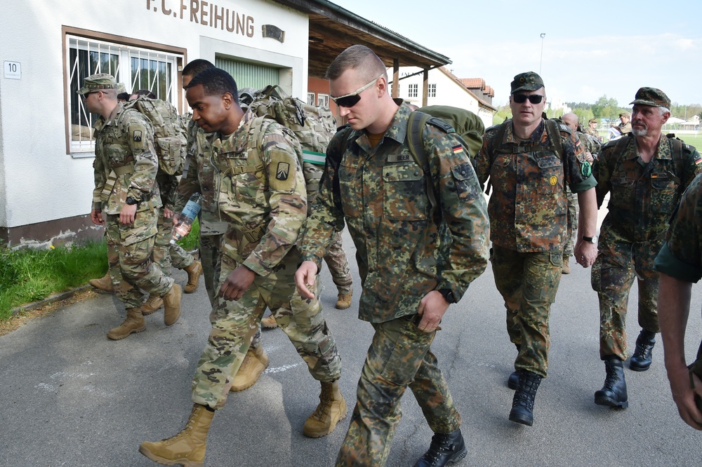 German army reserve ruck march with 18th CSSB