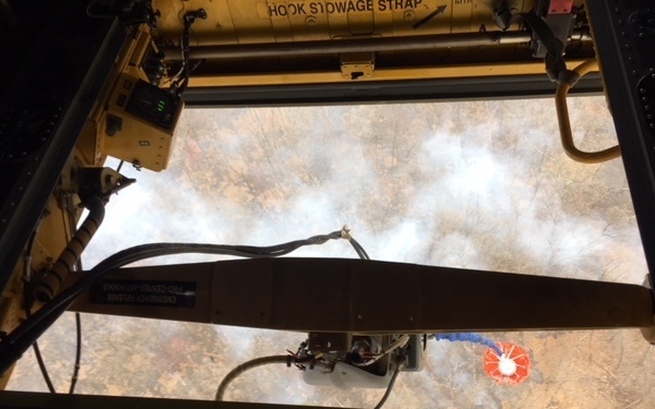 EAATS ATB-Cargo conducts water bucket operations in support of controlled burns with DMVA Department of Forestry and Wildlife