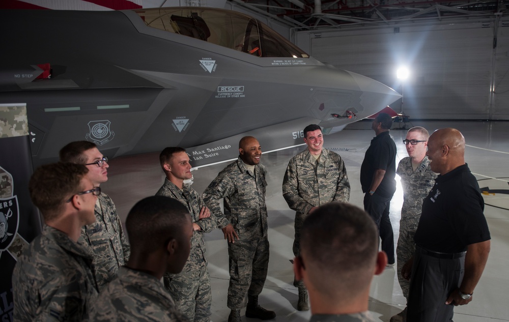 Raiders 	announce draft picks at Nellis AFB