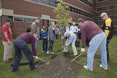 Arbor Day at NUWC Newport features memorial tree plantings, field of evergreens