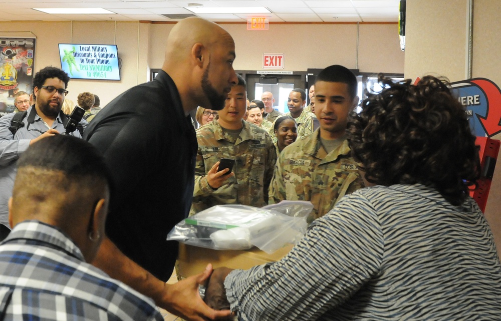 Former NFL Player, Xbox surprise troops