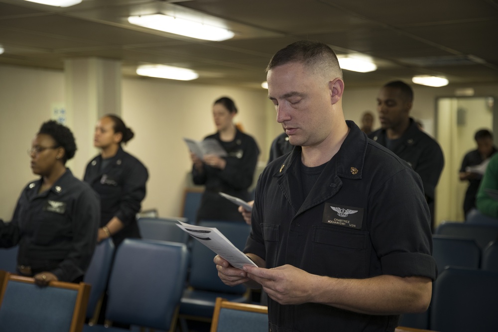 National Day of Prayer onboard USS Gerald R. Ford