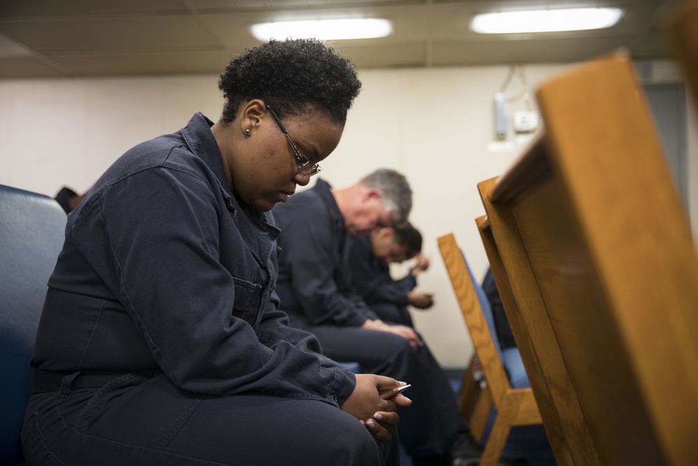 National Day of Prayer onboard USS Gerald R. Ford