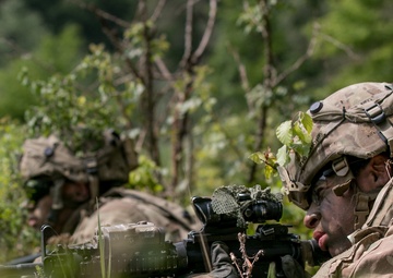 1-63 AR Cavalry Scouts Recon A Road During Combined Resolve X