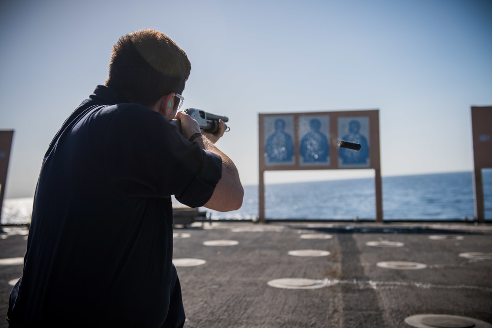 Pearl Harbor Conducts Gun Qualification Shoot