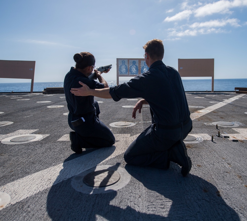 Pearl Harbor Conducts Gun Qualification Shoot