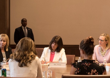 Second Lady Karen Pence speaks with military spouses in Dallas
