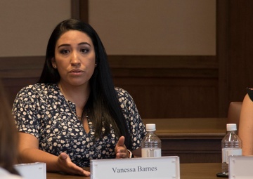 Second Lady Karen Pence speaks with military spouses in Dallas