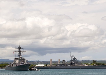 USS Milius arrives in Pearl Harbor