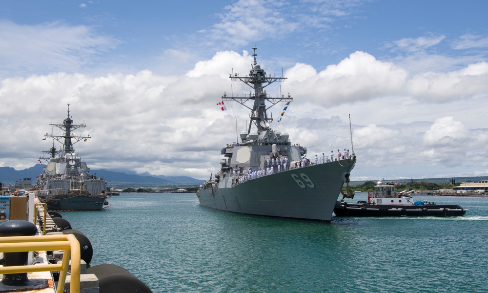 USS Milius arrives in Pearl Harbor