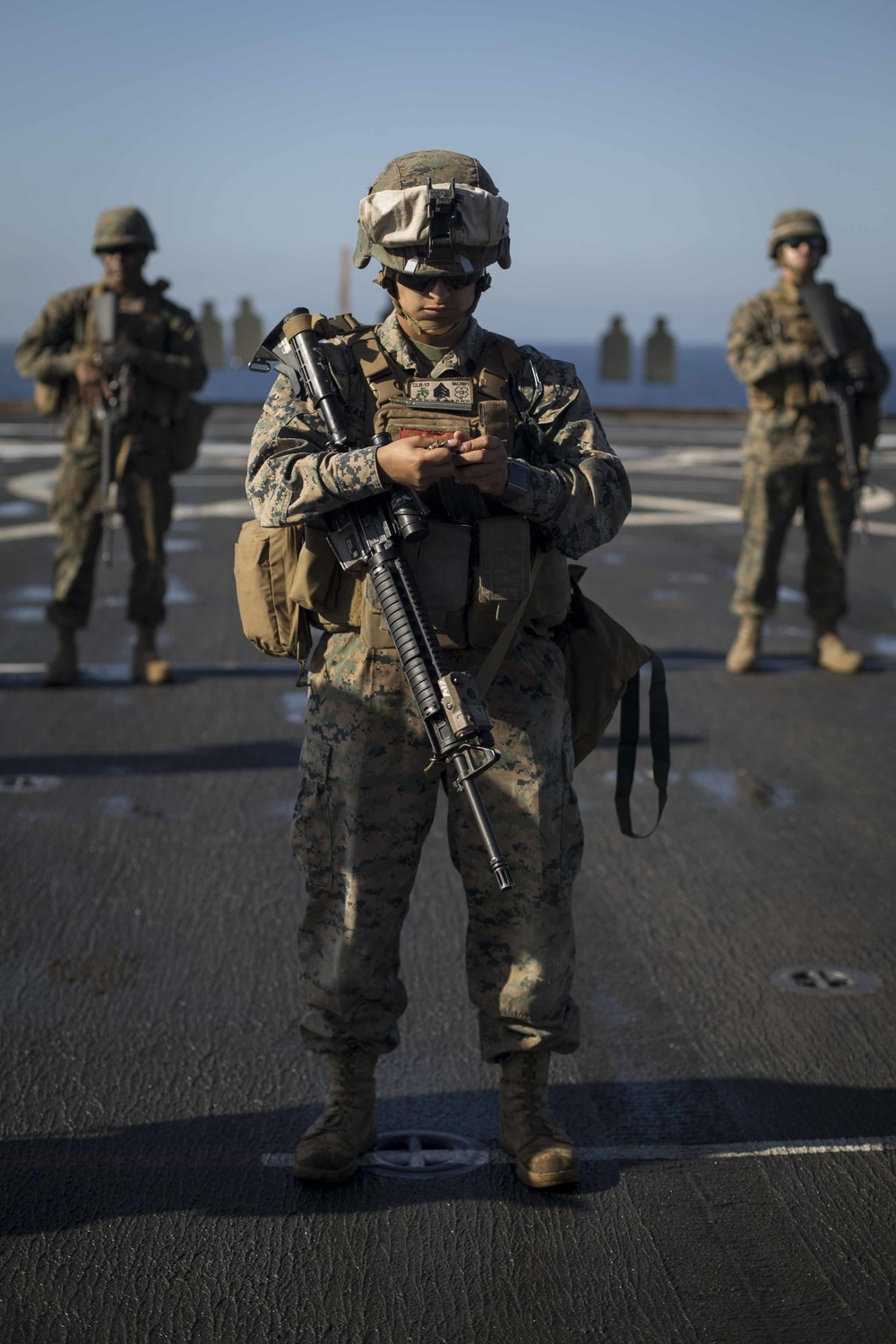 CLB-13 shoots Table 5 on the flight deck