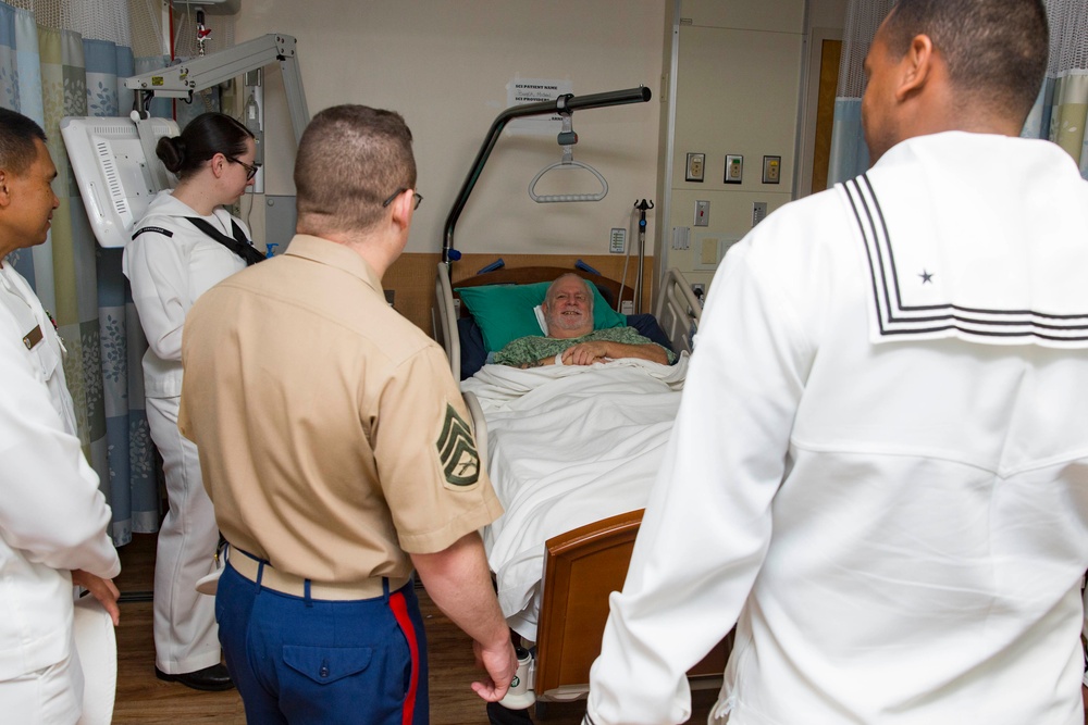 Sailors and Marines visit veterans