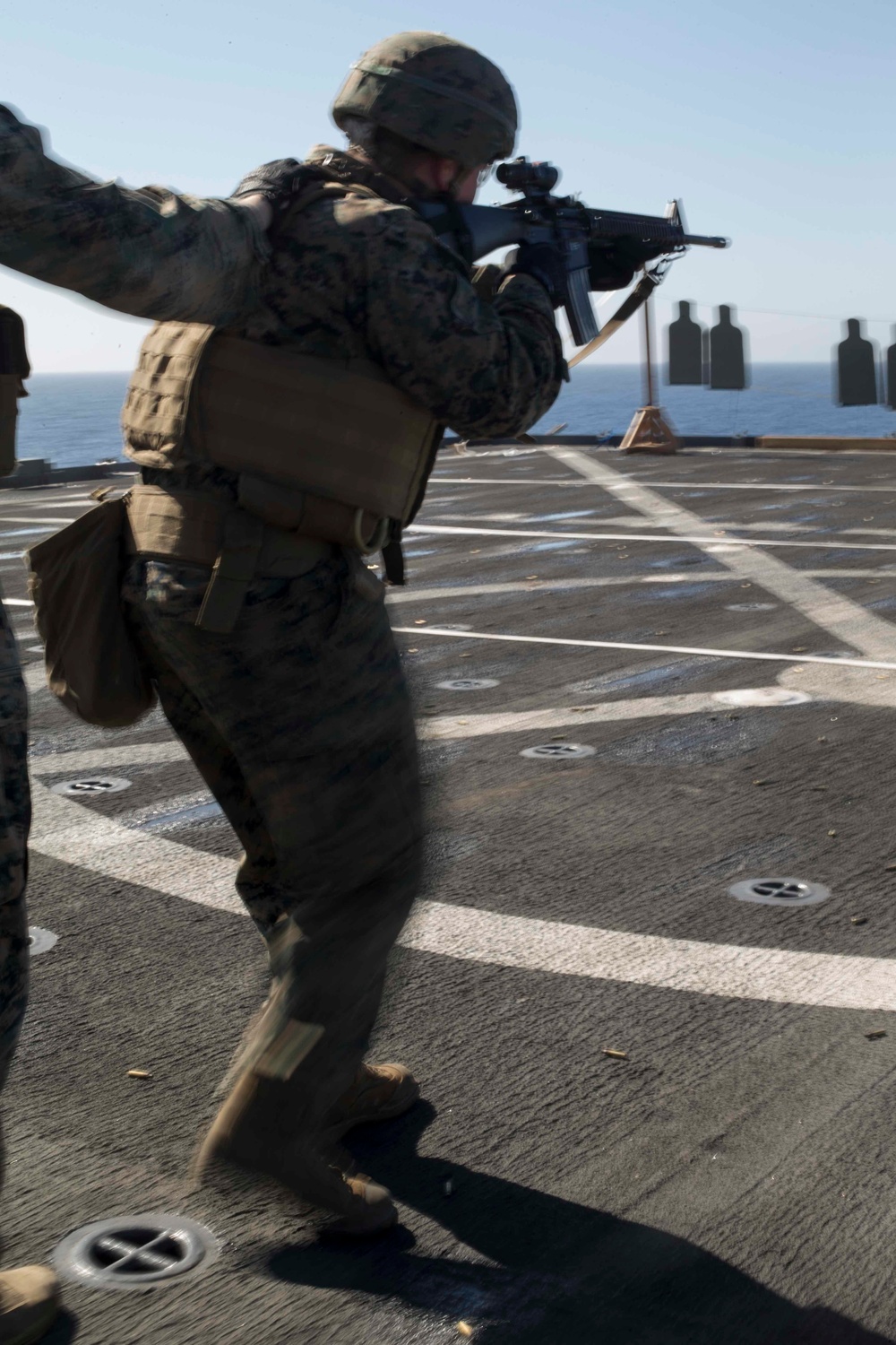 CLB-13 shoots Table 5 on the flight deck