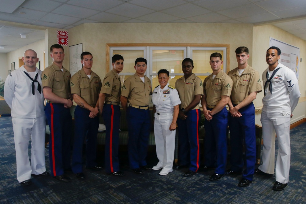 Old Faces Meet The New: Marines and Sailors visit veterans’ nursing home