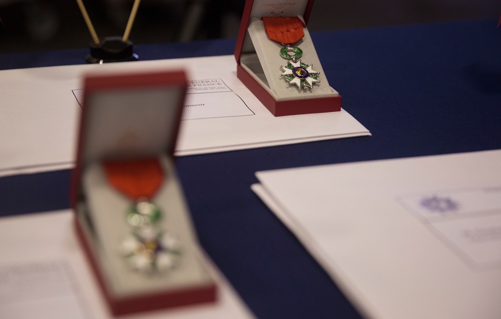 The Greatest Generation: World War II Veterans are awarded Legion of Honor aboard USS Kearsarge