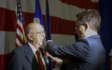 The Greatest Generation: World War II Veterans are awarded Legion of Honor aboard USS Kearsarge
