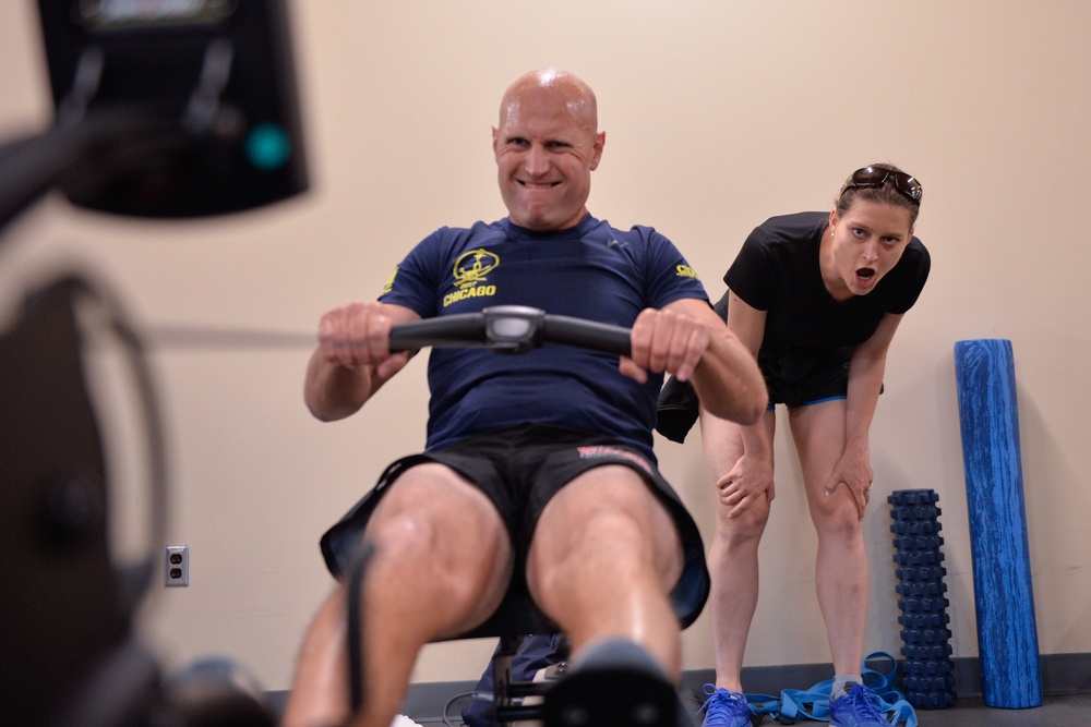 Wounded Warrior Rowing Training