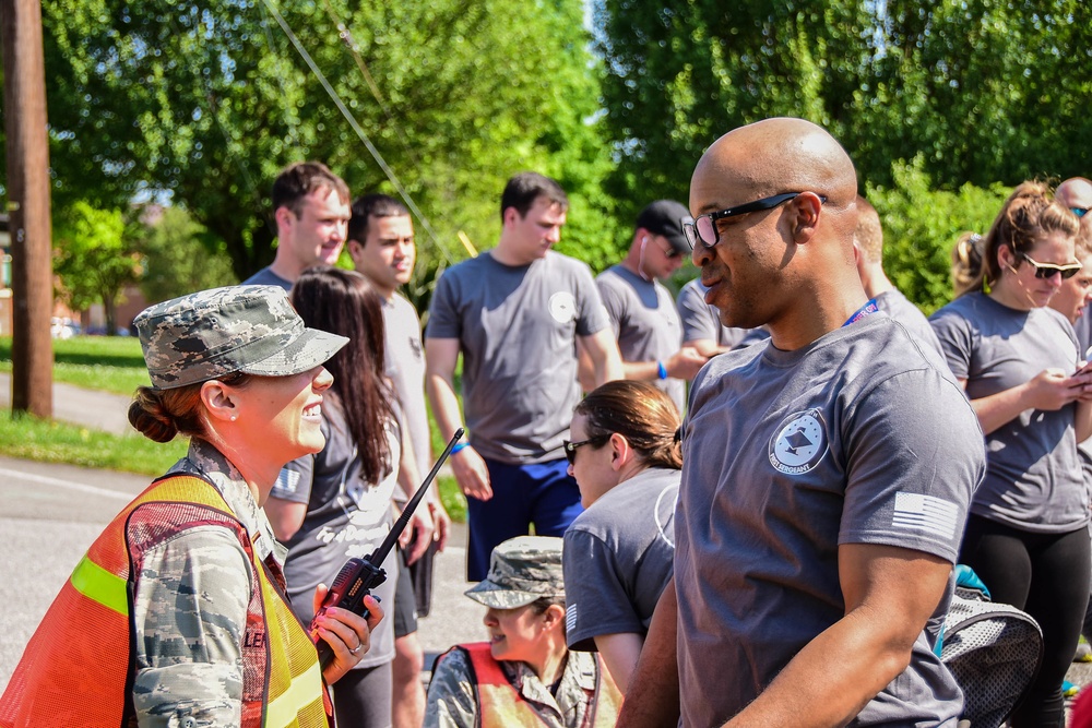 Master Sgt. Robert Simmons leads the way