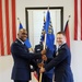 Lt. Col. Al Wirth accepts the 157th Air Intelligence Squadron Guidon