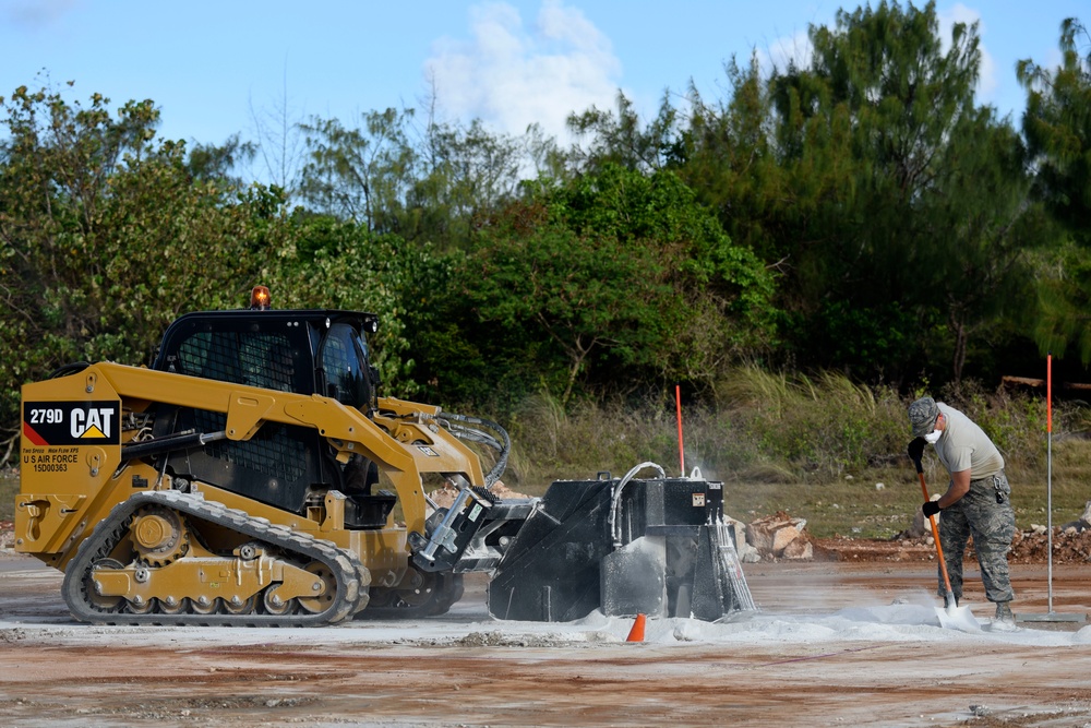 Paving the way: Engineers complete a Combined Rapid Airfield Damage Repair exercise on Guam