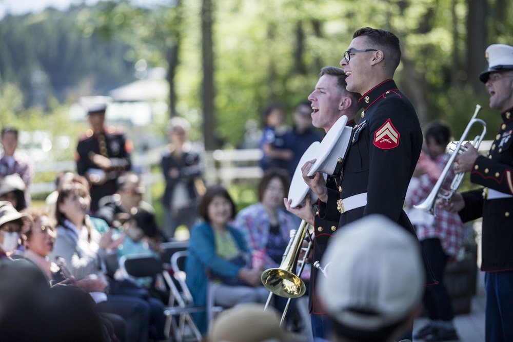 III MEF Band performs for the community of Juku No Mori
