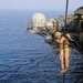 MEU Marines practice fast-roping aboard Iwo Jima