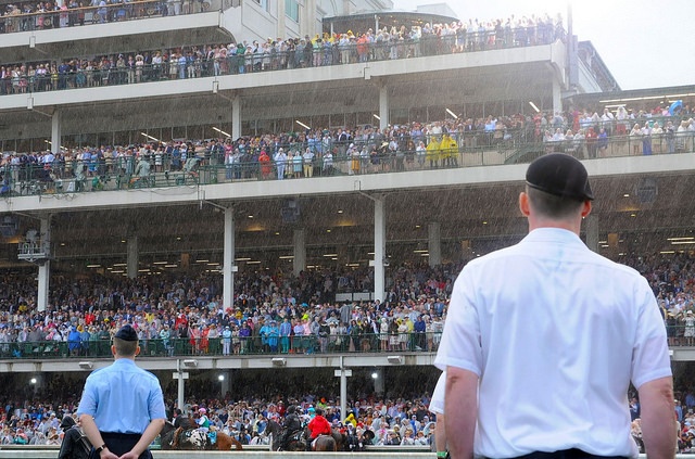 Guard aids in rainy Derby day festivities