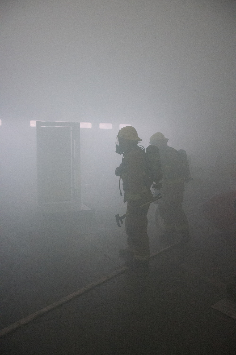 Fire fighter exercise 424th Air Base Squadron