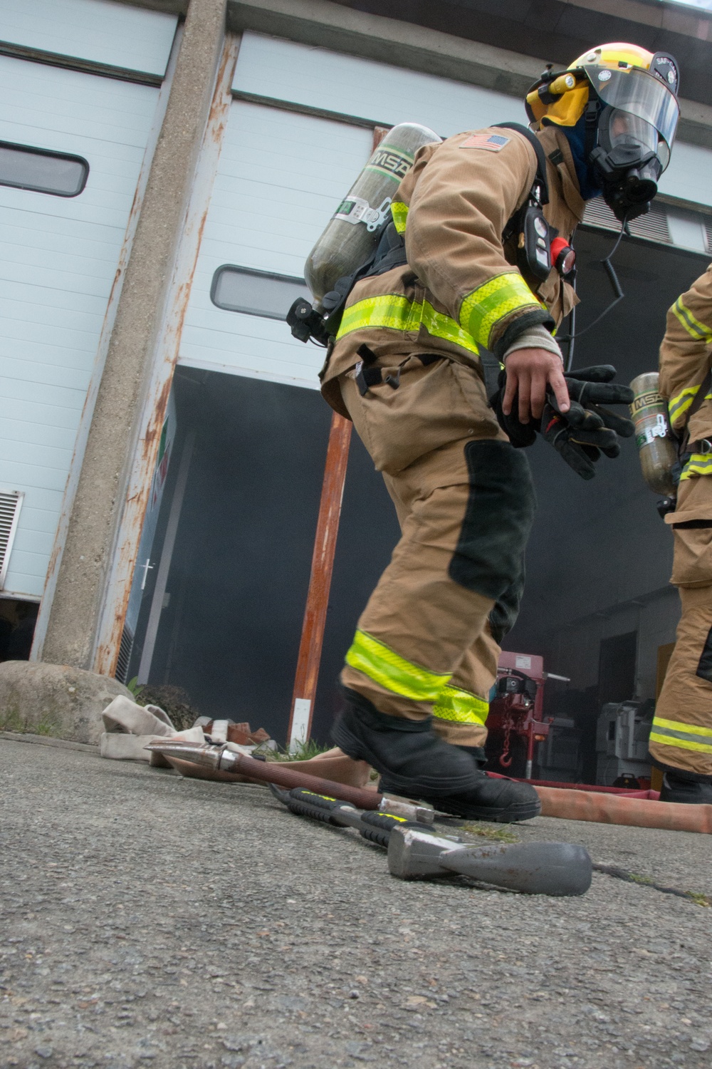 Fire fighter exercise 424th Air Base Squadron