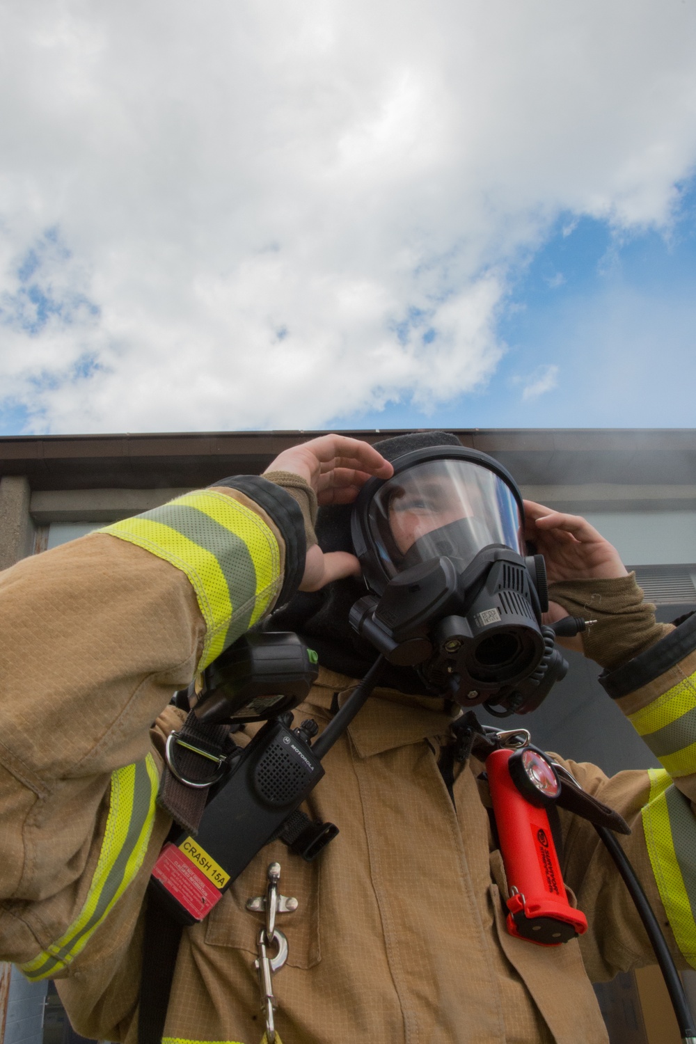 Fire fighter exercise 424th Air Base Squadron