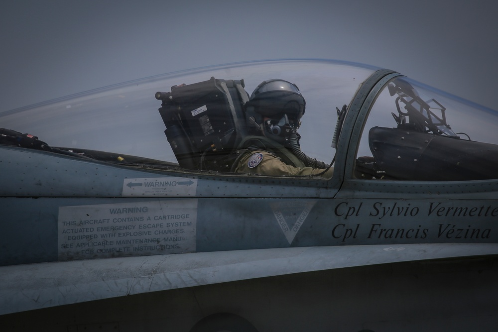 Canadian CF-18 Demo Team flies at Power in the Pines