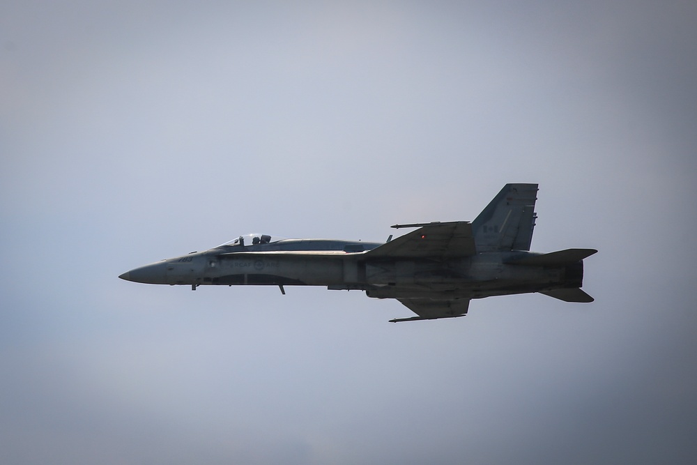 Canadian CF-18 Demo Team flies at Power in the Pines