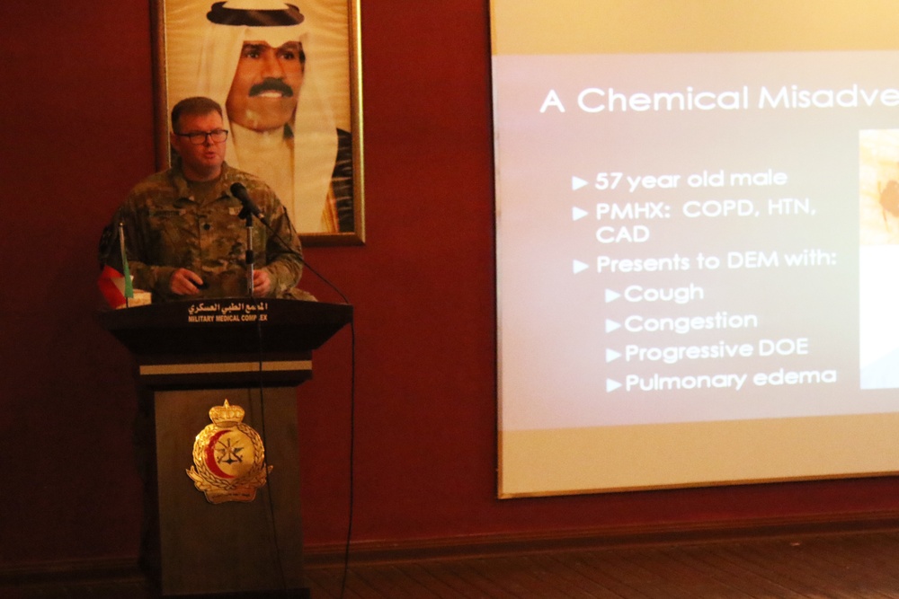 Division surgeon lectures on nerve agents
