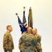 Outgoing Bravo Company commander passes the colors for last time
