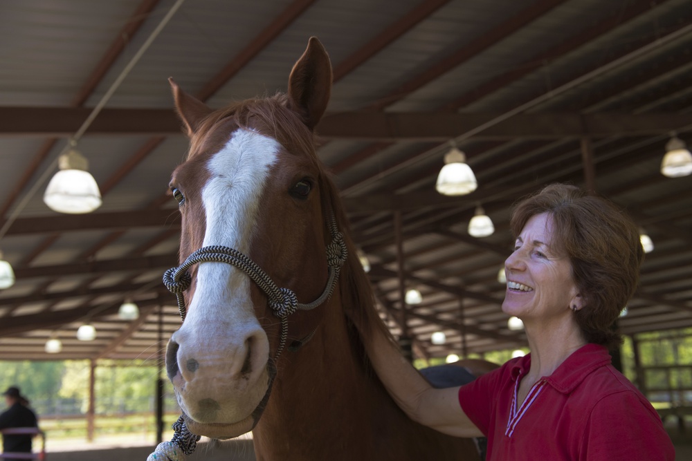 Meet Skeeter a member of &quot;The Old Guard&quot; and partner in Hippotherapy sessions at Fort Belvoir Community Hospital