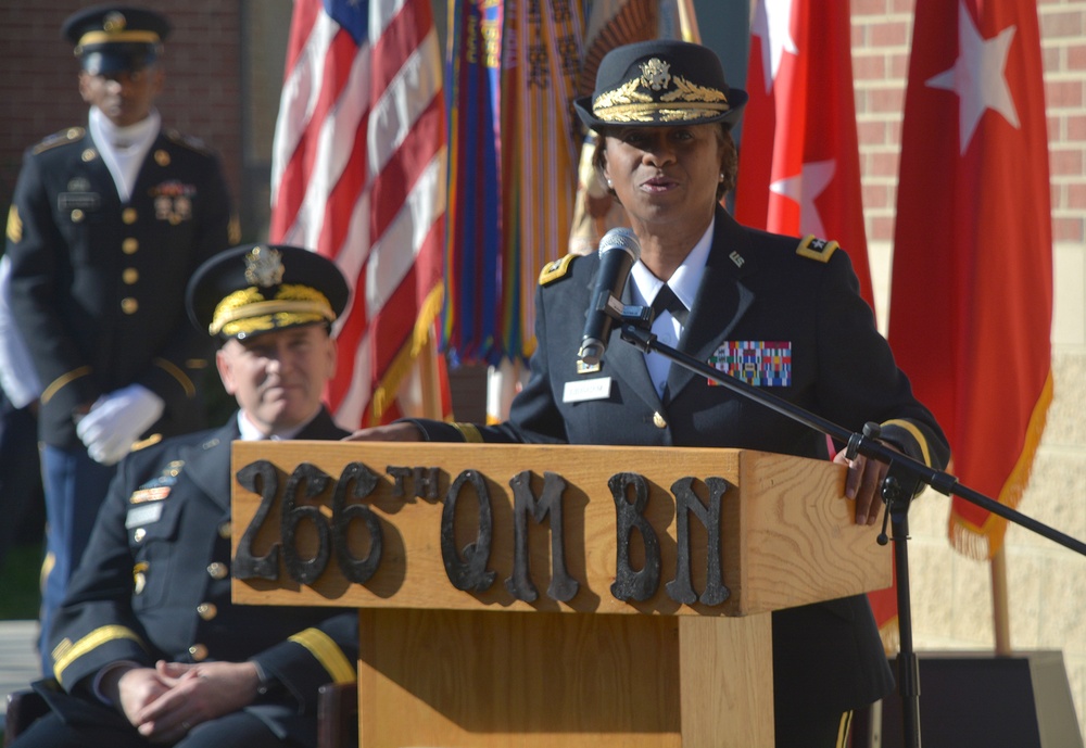 QM Corps recognizes storied leader at battalion headquarters rededication