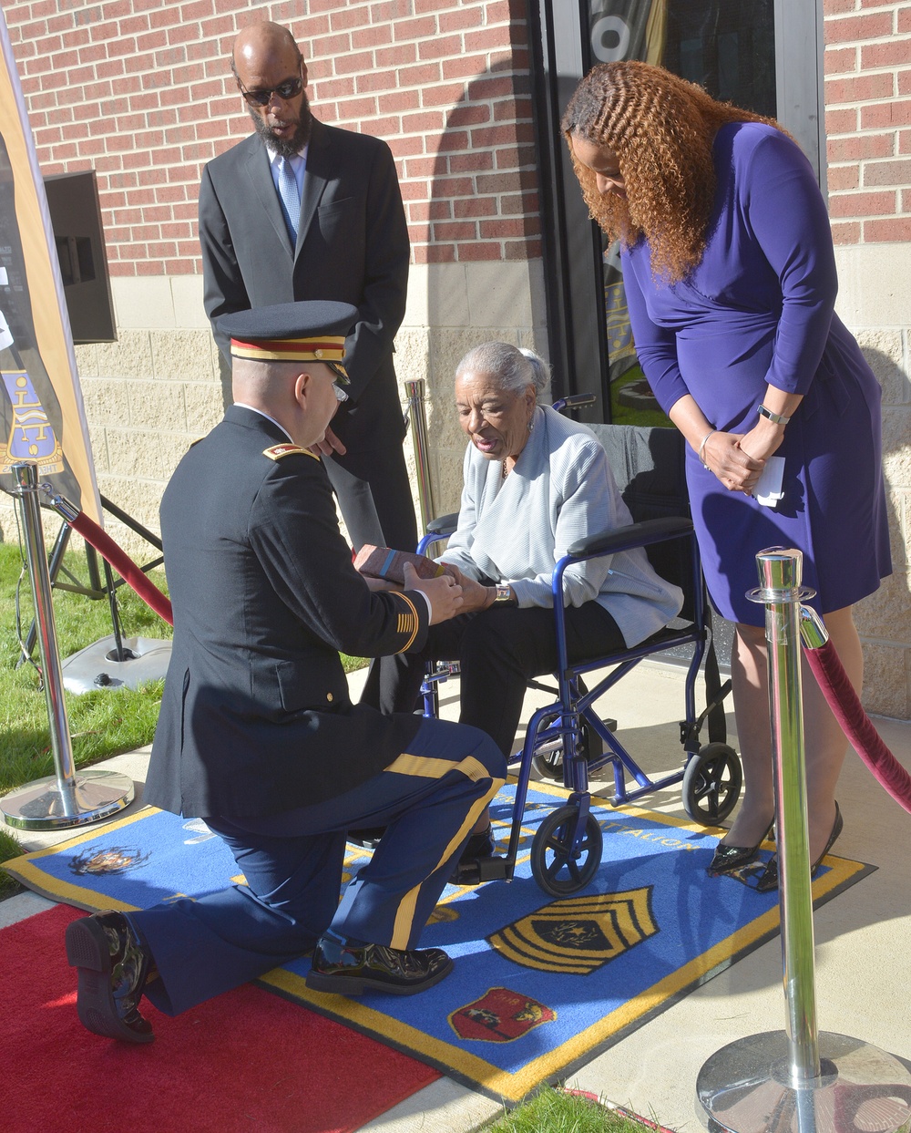 QM Corps recognizes storied leader at battalion headquarters rededication