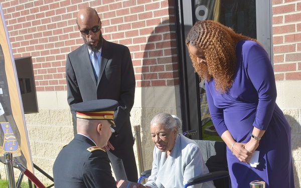 QM Corps recognizes storied leader at battalion headquarters rededication