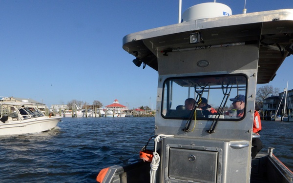 Coast Guard reserve members patrol waters of Lewes