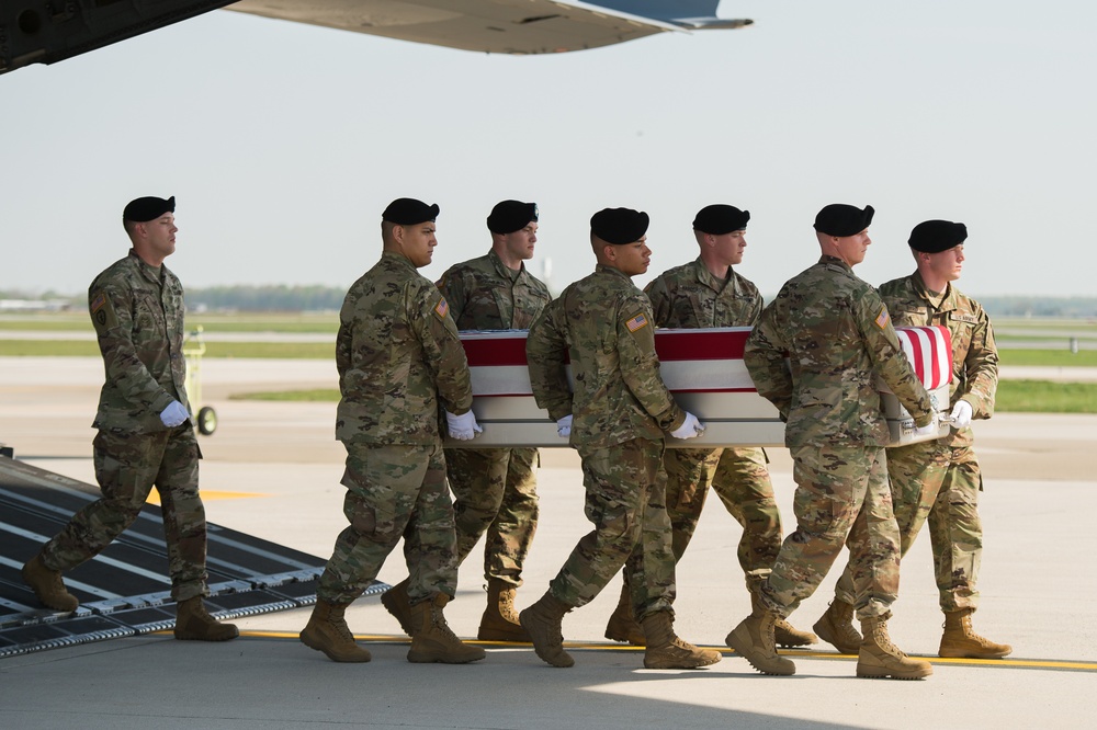 Army Spc. Gabriel D. Conde honored in dignified transfer May 3