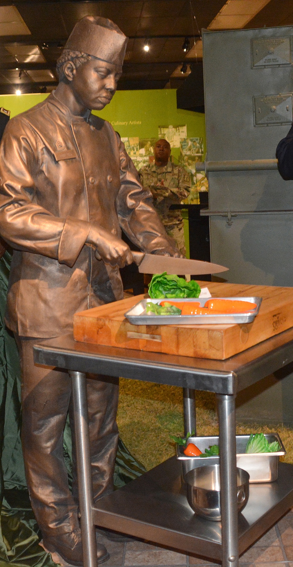 Culinary specialist statue unveiled in QM Museum Subsistence Gallery