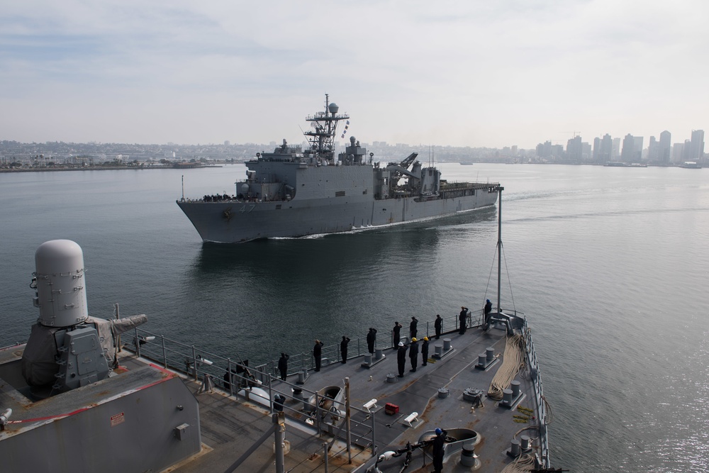 USS Pearl Harbor Returns To San Diego